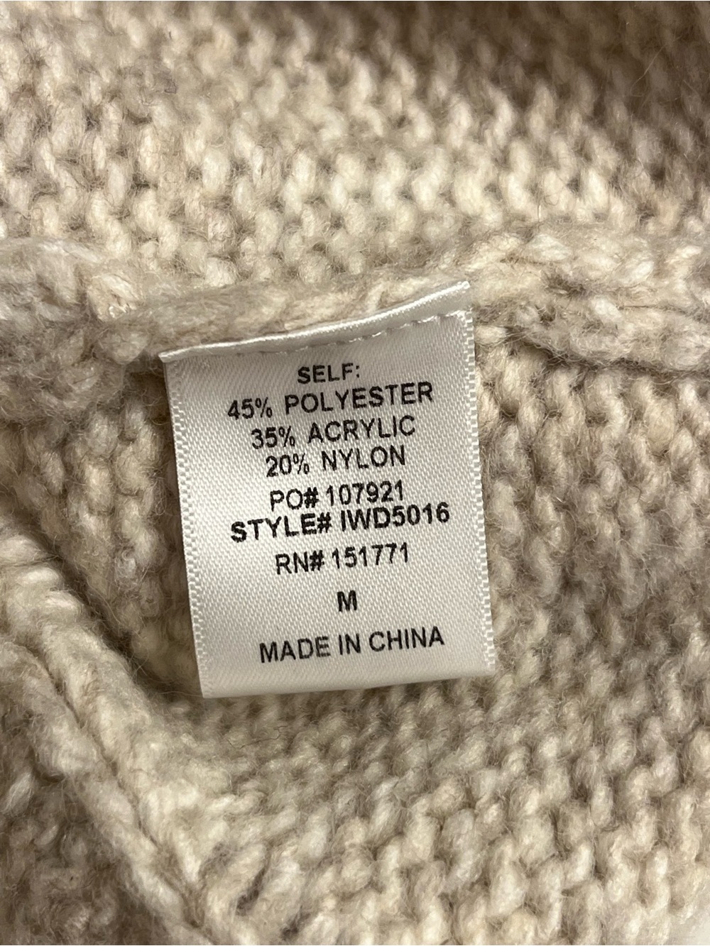 NWT Le Lis Oatmeal Cable Knit Sleeveless Sweater Dress Medium - Picture 7 of 8